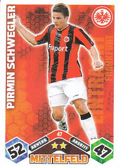 Pirmin Schwegler Eintracht Frankfurt 2010/11 Topps MA Bundesliga #47